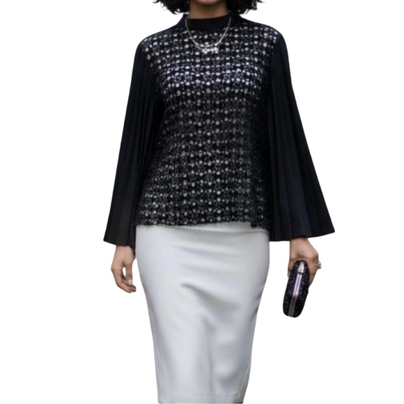 N  BY NANCY Tops - #A222  Nancy  Gothic Chic  Dark Academia Black Lace Top  NWT   Size  M